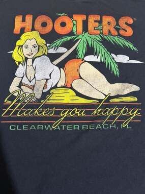 Hooters Clearwater Beach Florida Makes You Happy Ripple Junction Graphic Tee